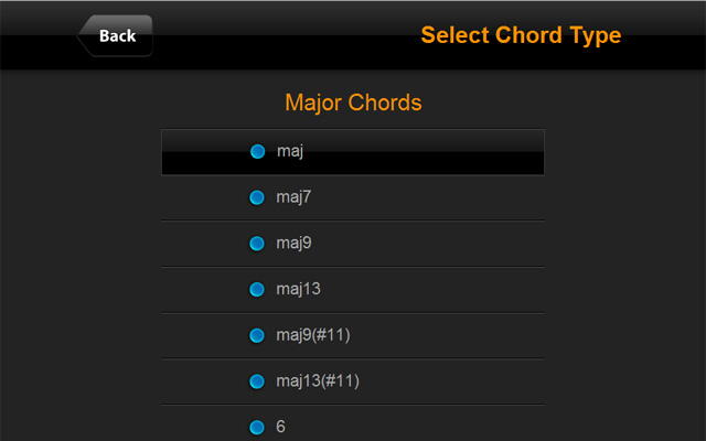 Select Chord Type - ChordFinder.com