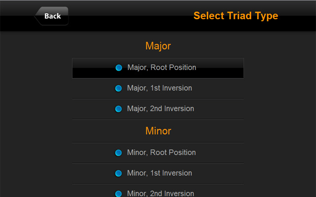 Select Triad Type - ChordFinder.com